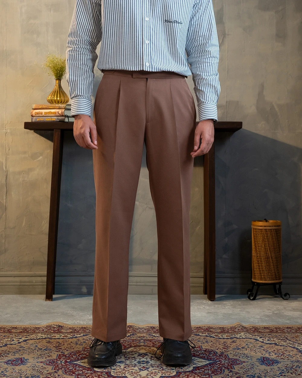Brown Formal Wide Leg Pant