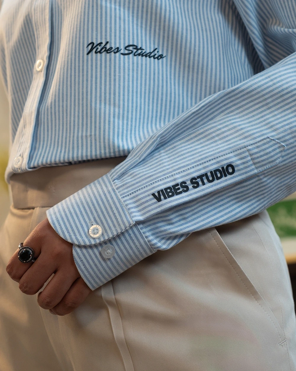 Midweight Blue & White Stripe Shirt