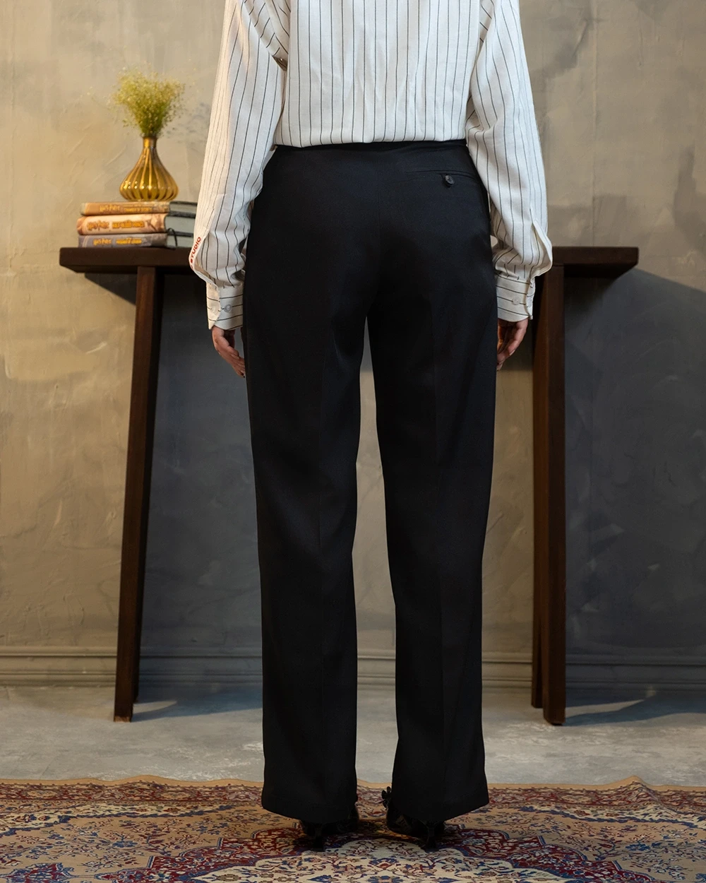 Black Formal Wide Leg Pant