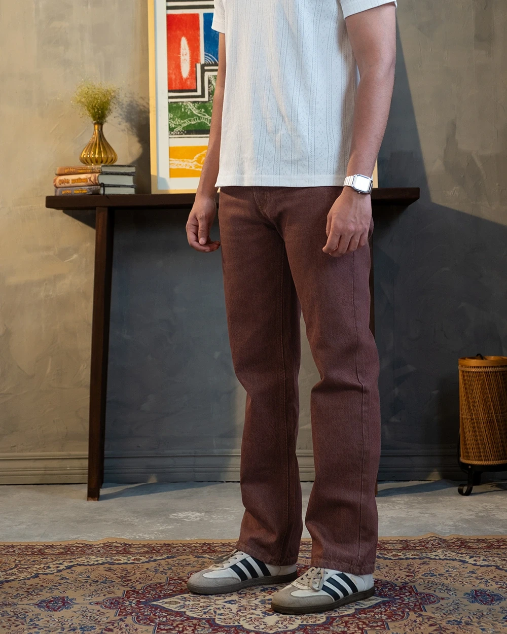 Straight Fit Chocolate Jeans