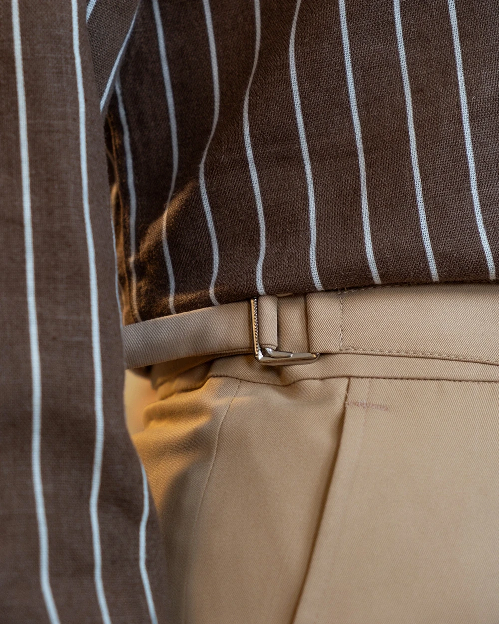 Beige Formal Wide Leg Pant