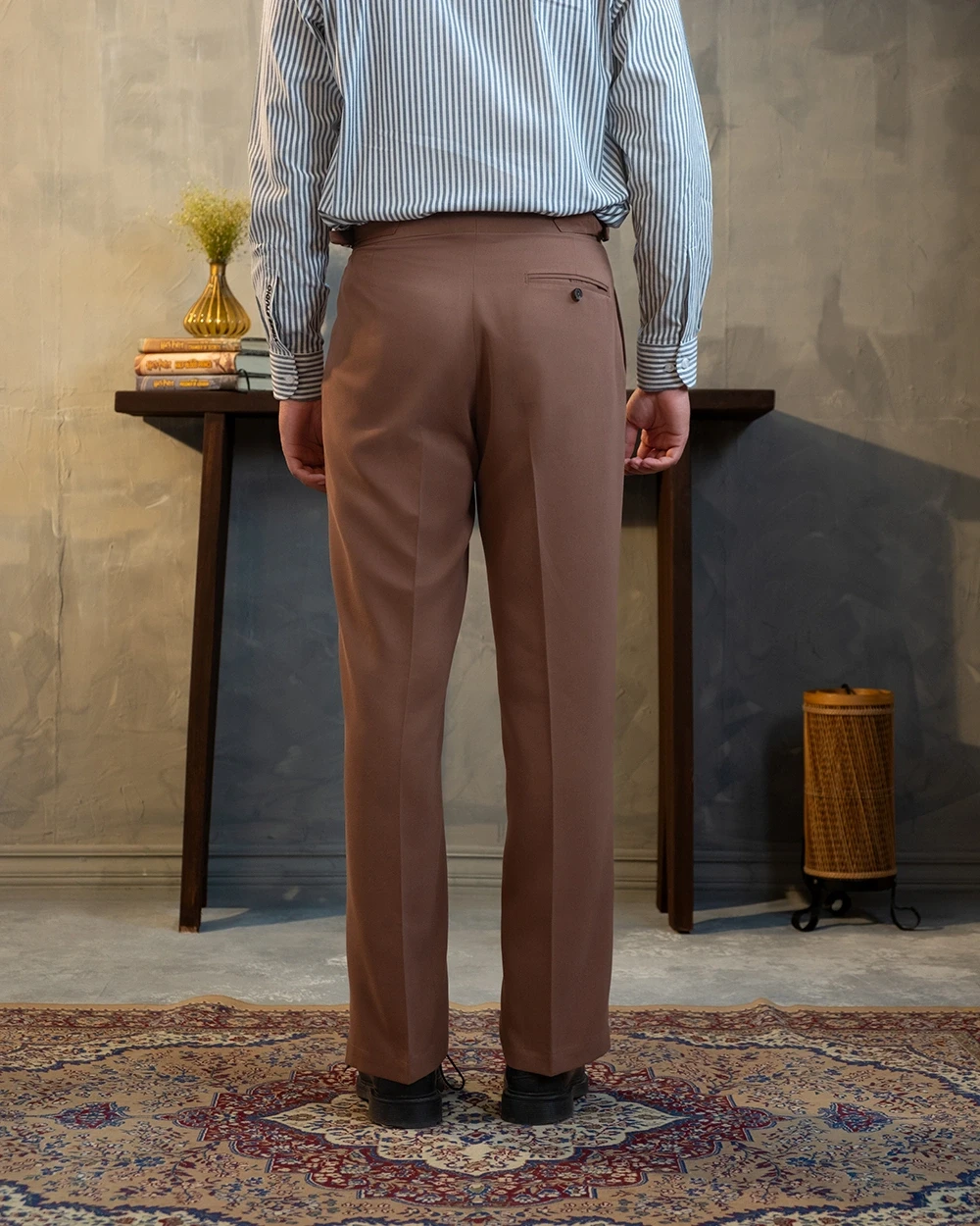 Brown Formal Wide Leg Pant