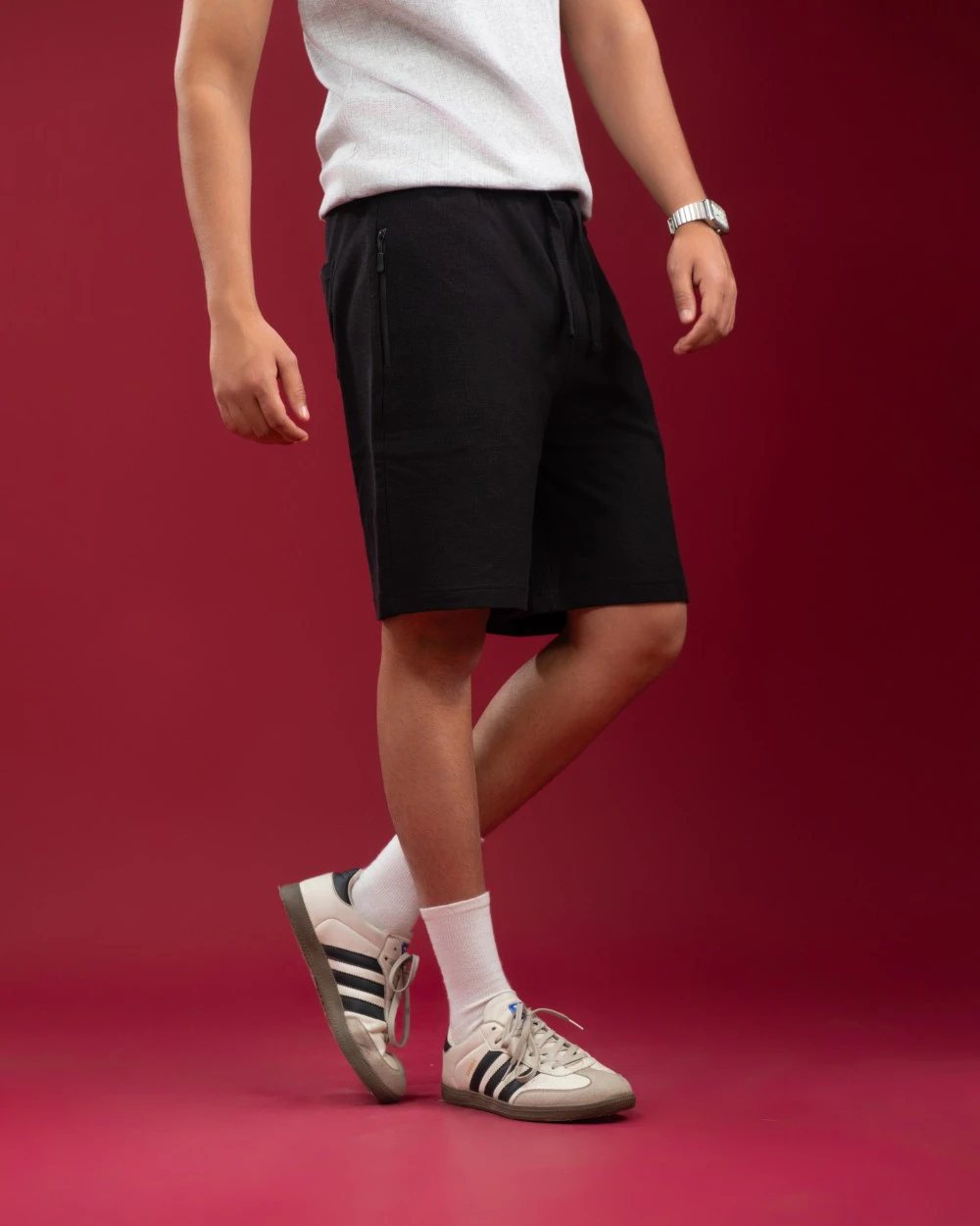Black Casual Short Pant