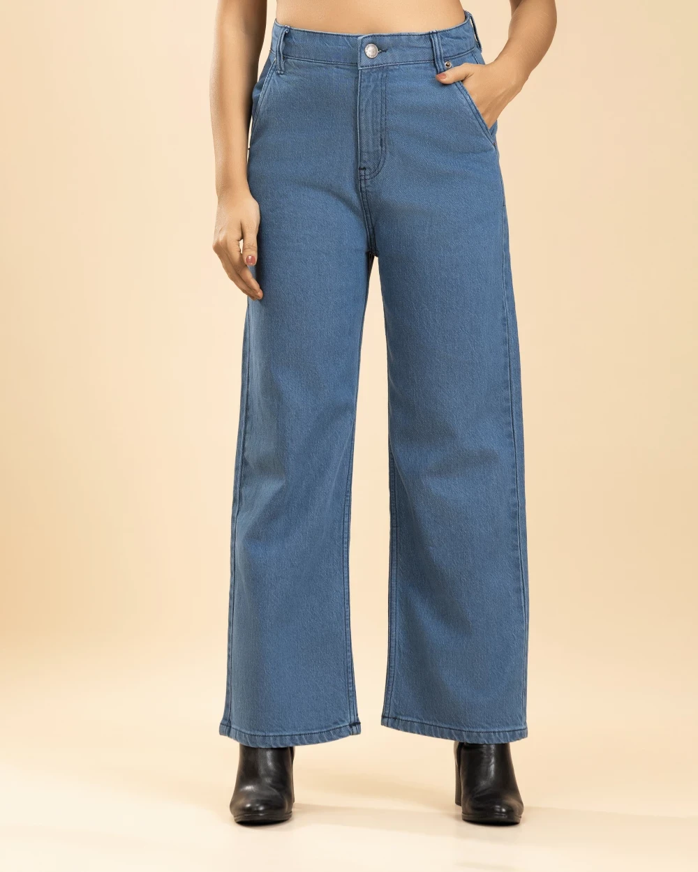 High Waisted Women’s Jeans Ash Blue