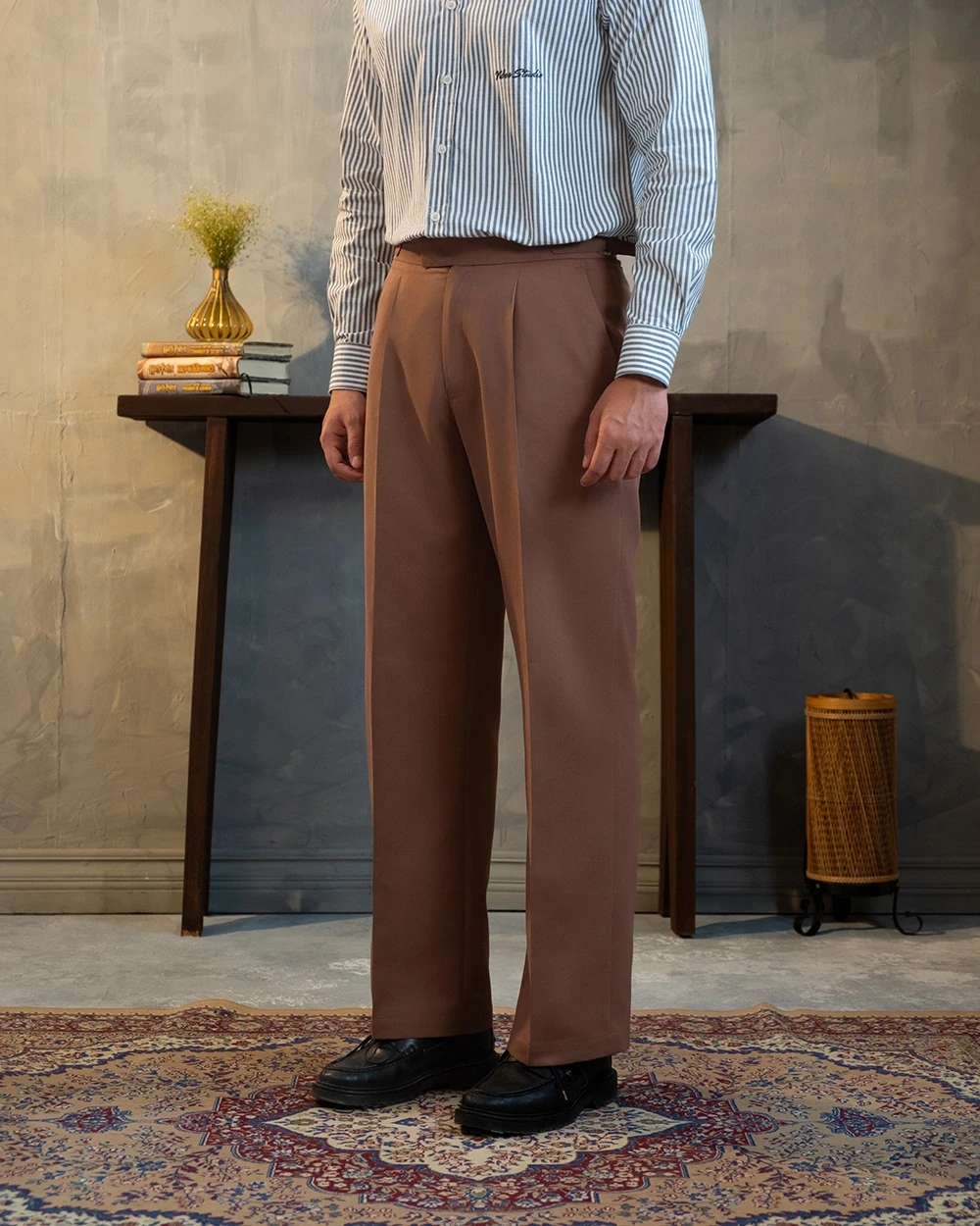 Brown Formal Wide Leg Pant