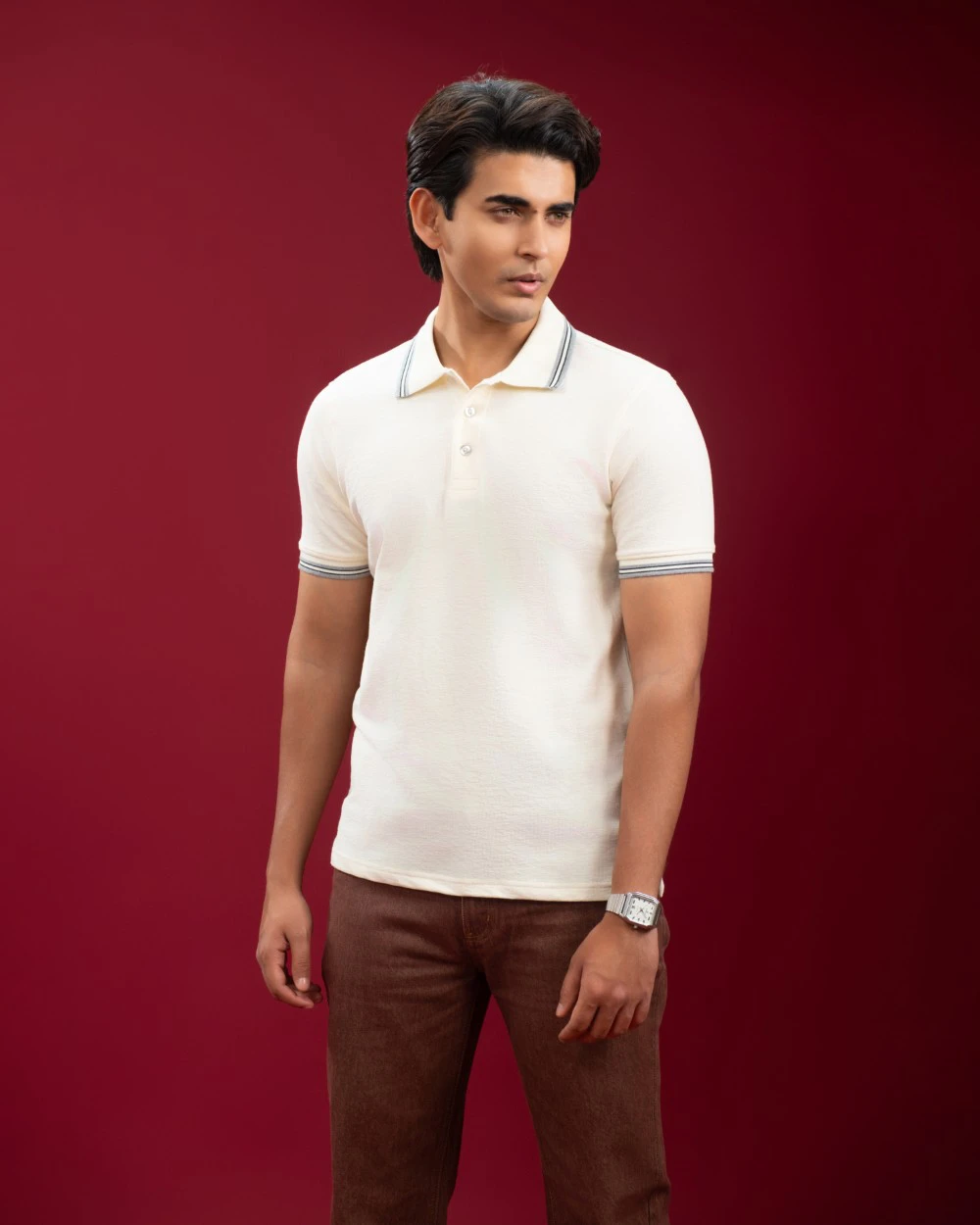 Butter Cream Mercerized Cotton Polo